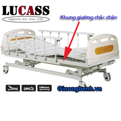 Giường y tế 3 tay quay Lucass GB-3