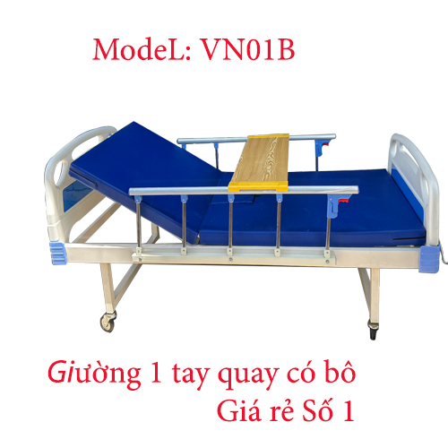 Giường 2 chức năng nâng lưng và bô vệ sinh VN01B